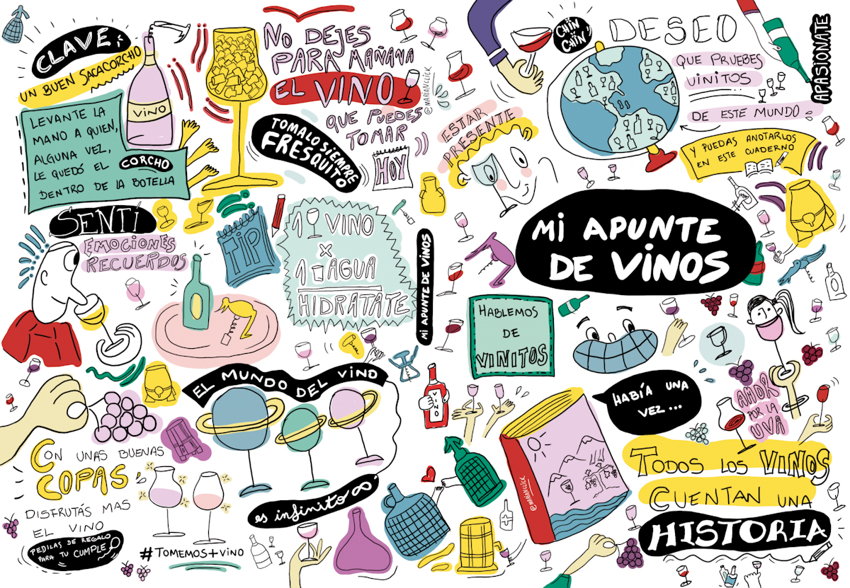 Marianclick: la ilustradora que expresa su amor por el vino